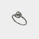 Twisted Halo Solitaire Diamond Ring