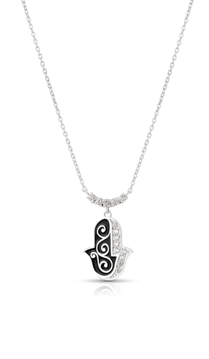 Hand of Swirls Diamond Necklace