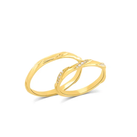 Twisted Elegance Wedding Rings