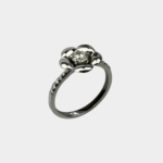 Floral Solitaire Diamond Ring