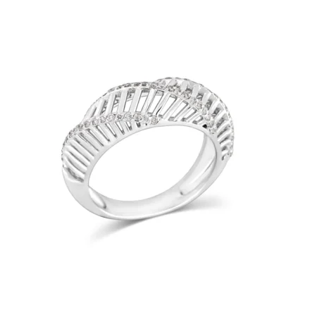 Diamond Swirl Elegance Ring