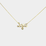 Cursive Love Diamond Necklace