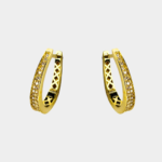 Simple Gold Cuffs Diamond Earrings